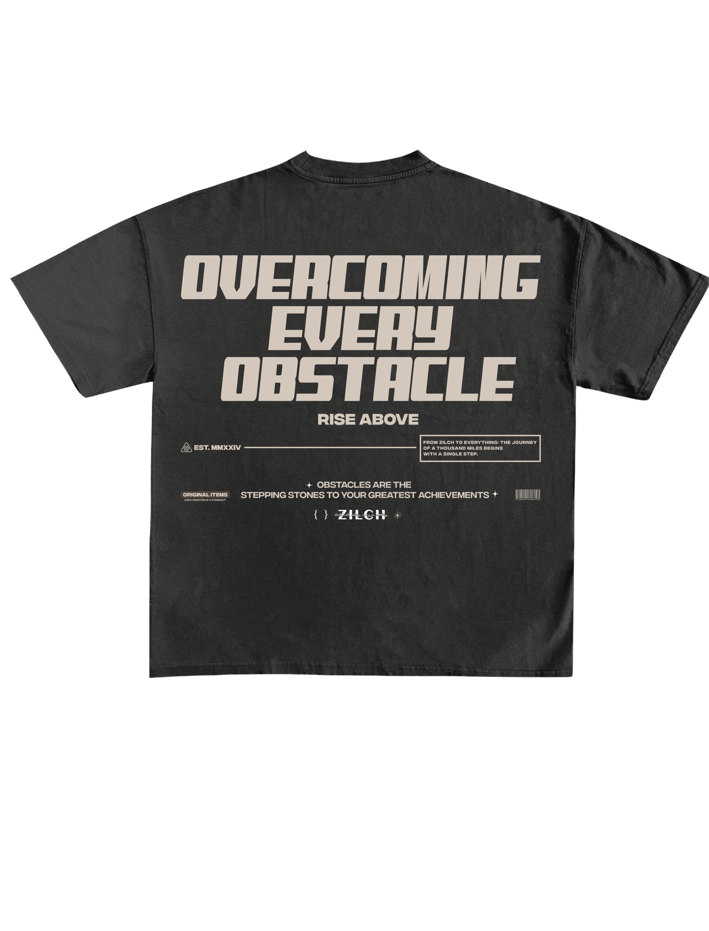 Black ‘Overcoming Every Obstacle’ T-shirt (Unisex)