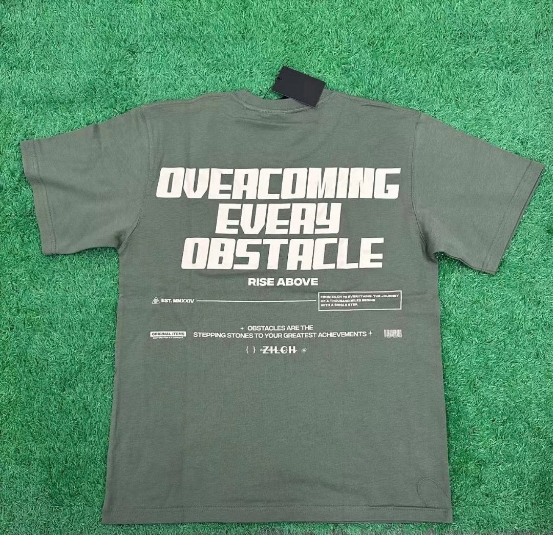 Olive ‘Overcoming Every Obstacle’ T-shirt (Unisex)