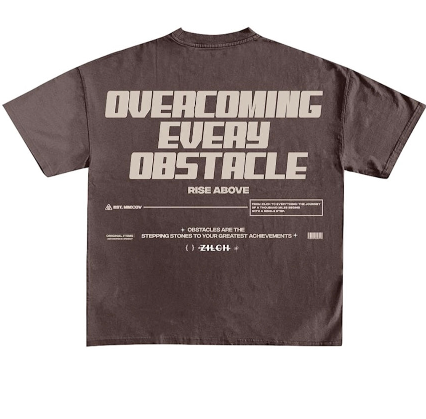 Brown ‘Overcoming Every Obstacle’ T-shirt (Unisex)