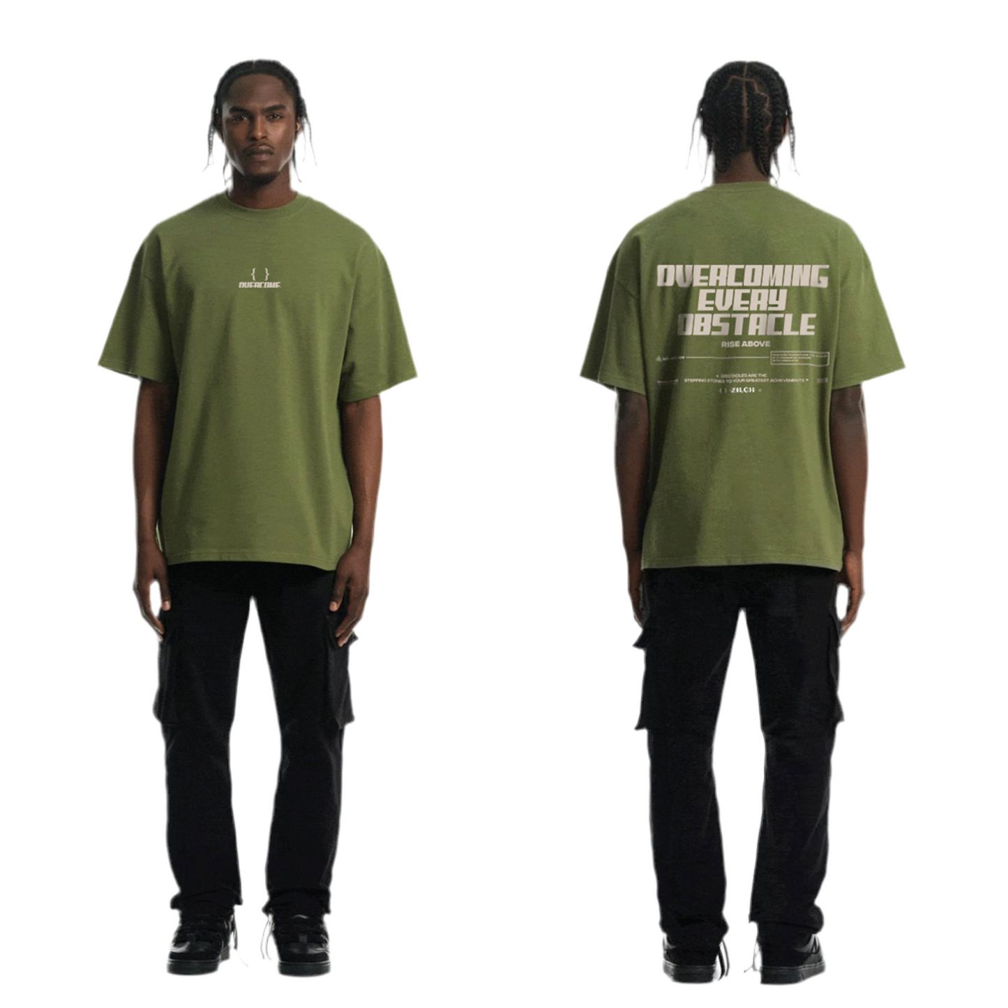 Olive ‘Overcoming Every Obstacle’ T-shirt (Unisex)