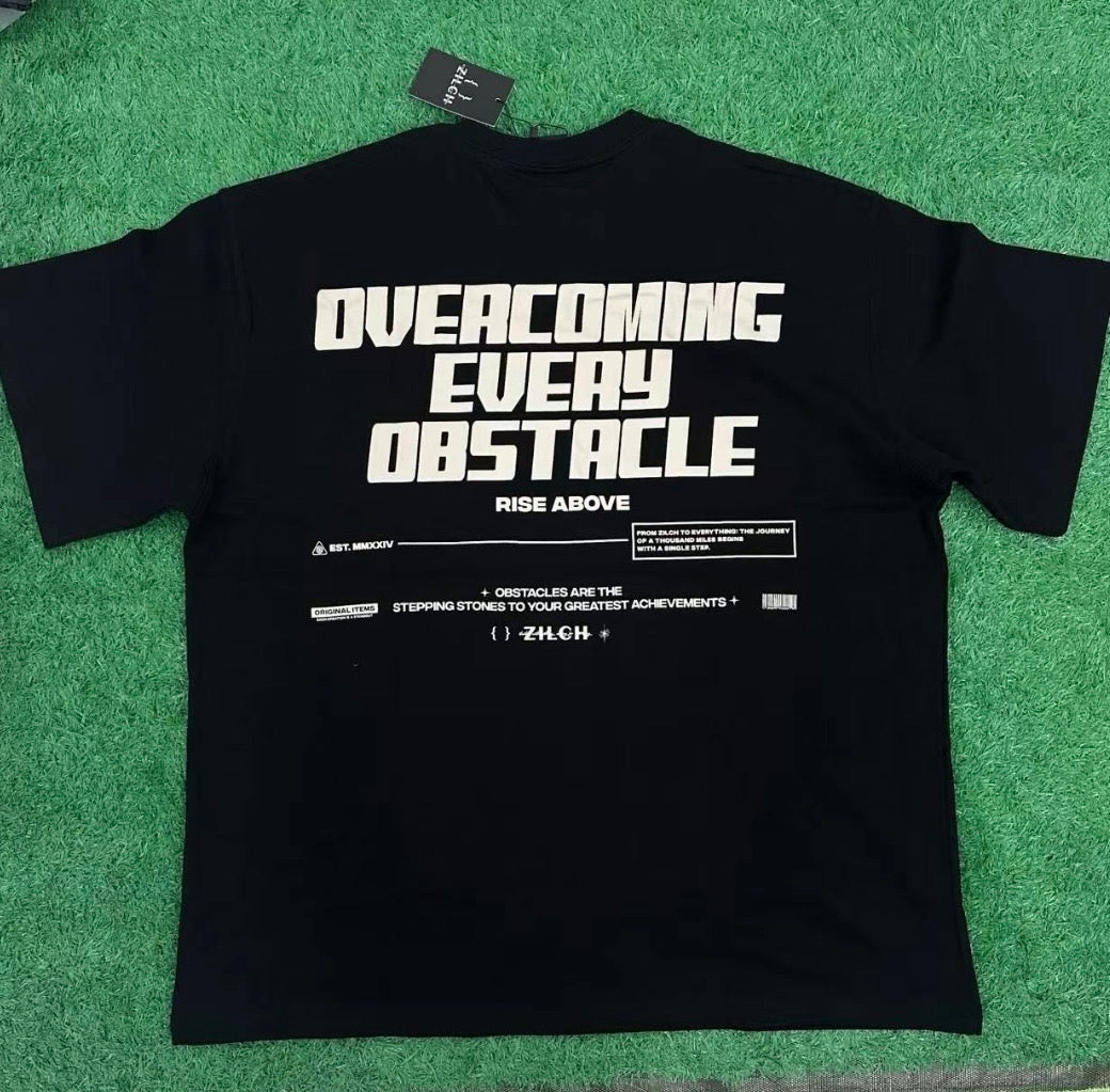 Black ‘Overcoming Every Obstacle’ T-shirt (Unisex)